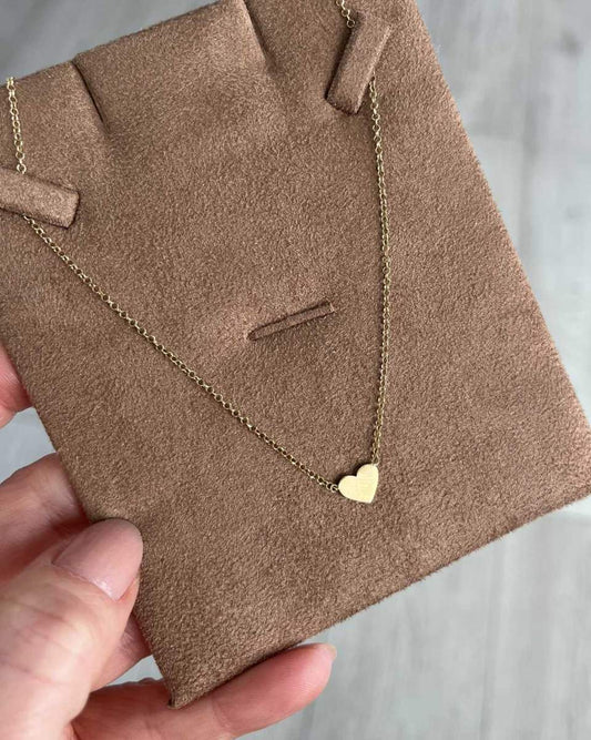 Colar Choker Coração Ouro 18k no estojo de joia