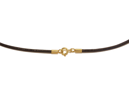 Detalhe fecho Colar Choker Courinho Ouro 18k em fundo branco