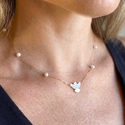 Colar Divino Espírito Santo Ouro 18k