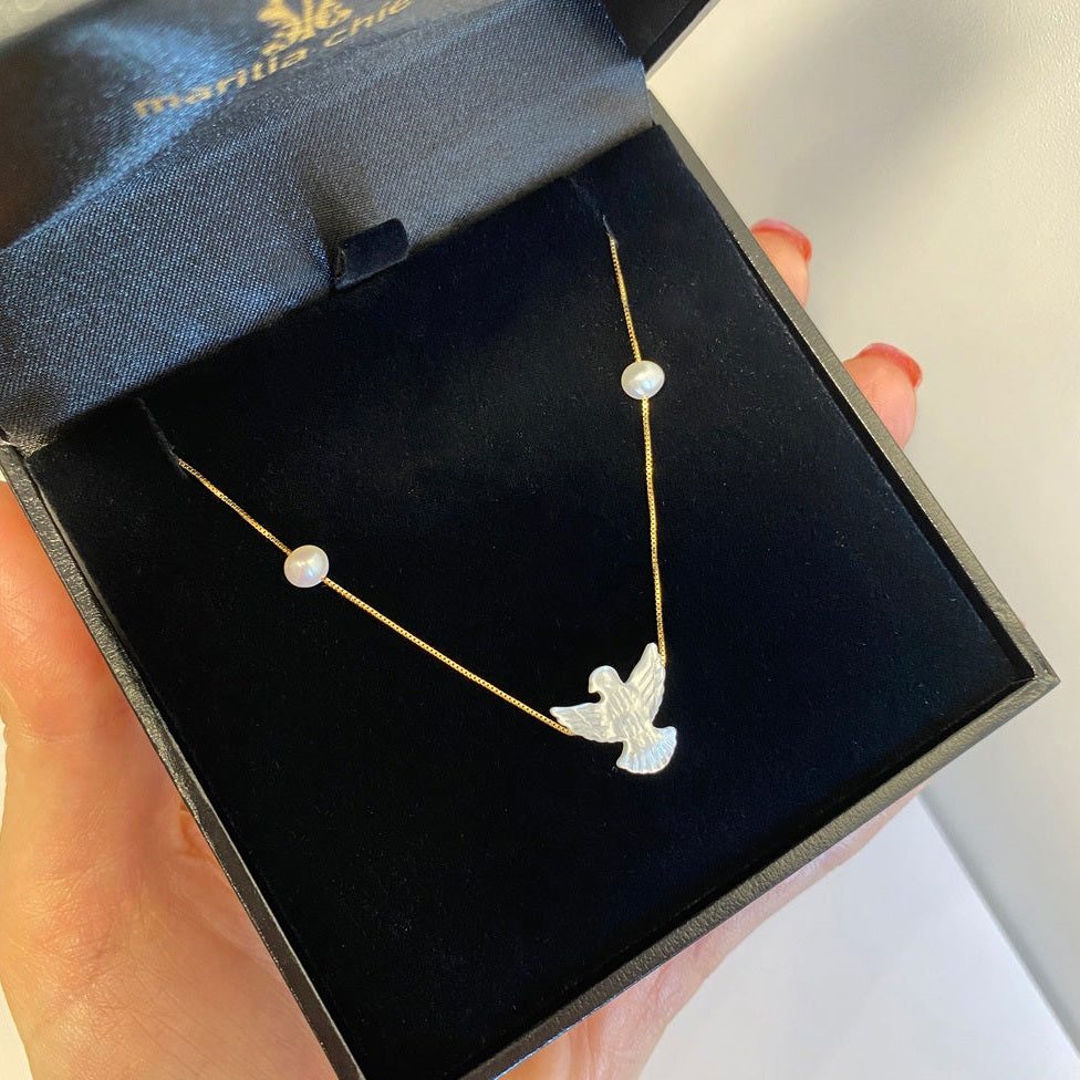 Colar Divino Espírito Santo Ouro 18k