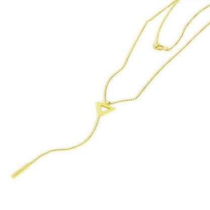 Colar Gravatinha Triângulo Ouro 18k