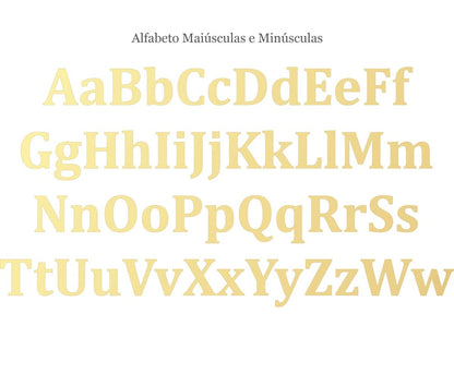 Colar Nome 4 Letras Ouro 18k