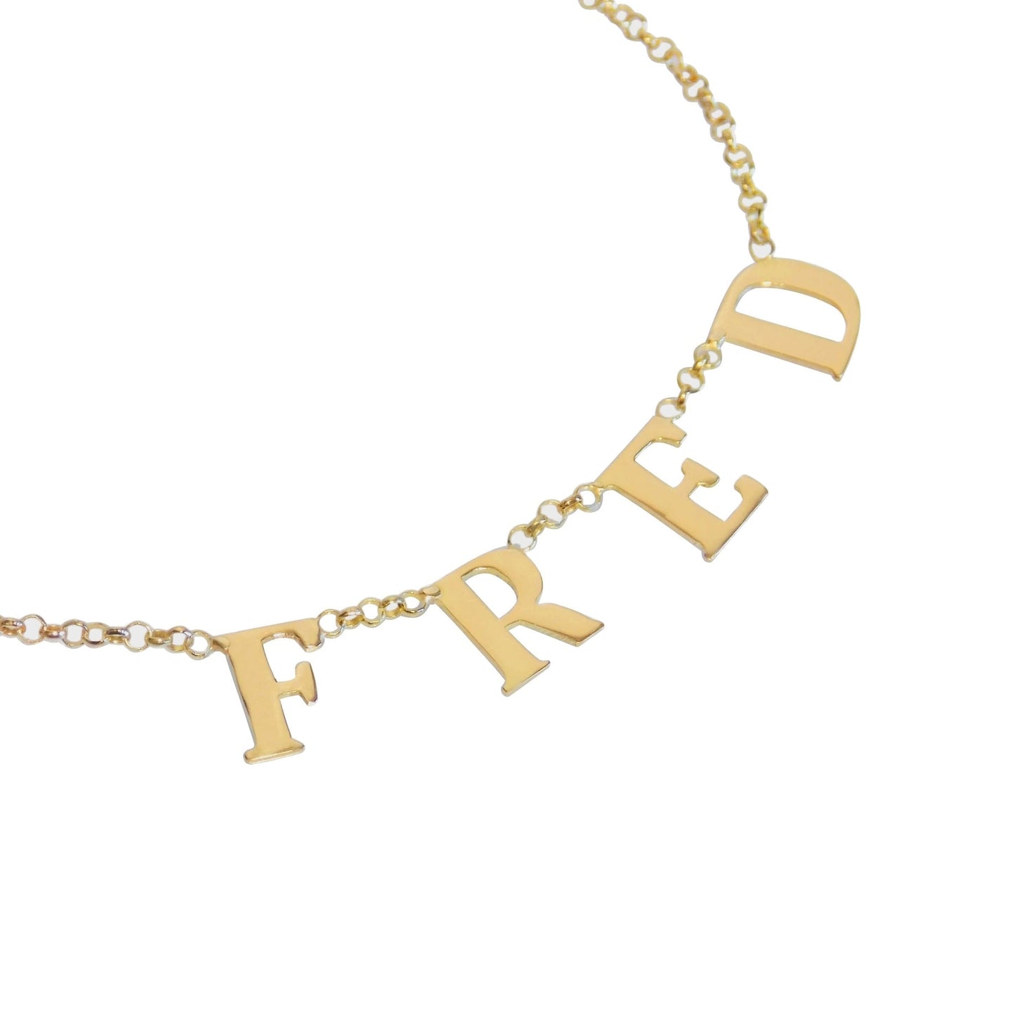 Colar Nome 4 Letras Ouro 18k
