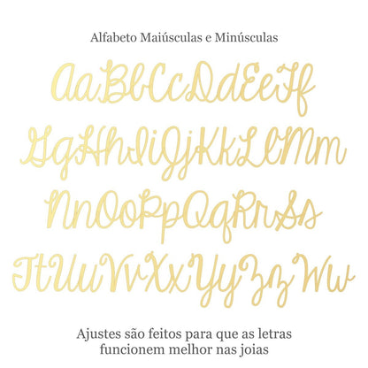 Colar Nome e Coração Vazado Ouro 18k