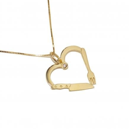 Colar Nutrição Coração Ouro 18k