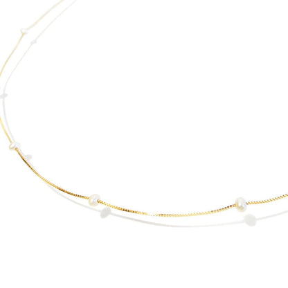 Colar Pérolas Pequeninhas Ouro 18k