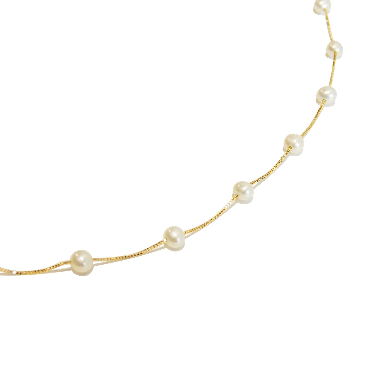 Colar Pérolas Pequenas Ouro 18k