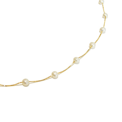 Colar Pérolas Pequenas Ouro 18k
