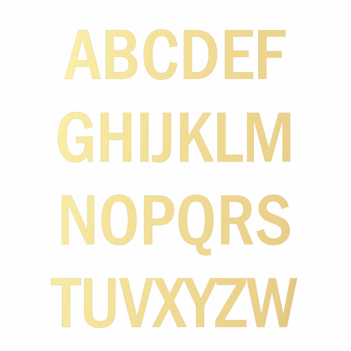 Alfabeto com as letras para Colar em ouro 18k Personalizado com 3 iniciais e um coração 