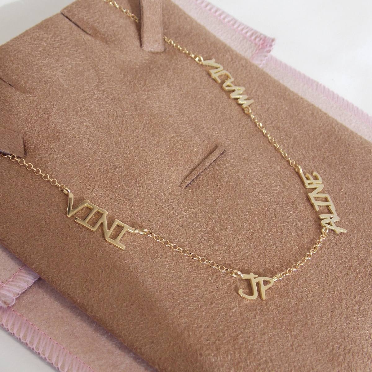 Colar Personalizado Nomes e Apelidos Ouro 18k