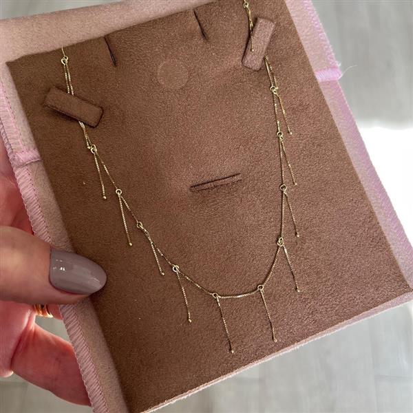 Colar Pingentes Correntes Ouro 18k