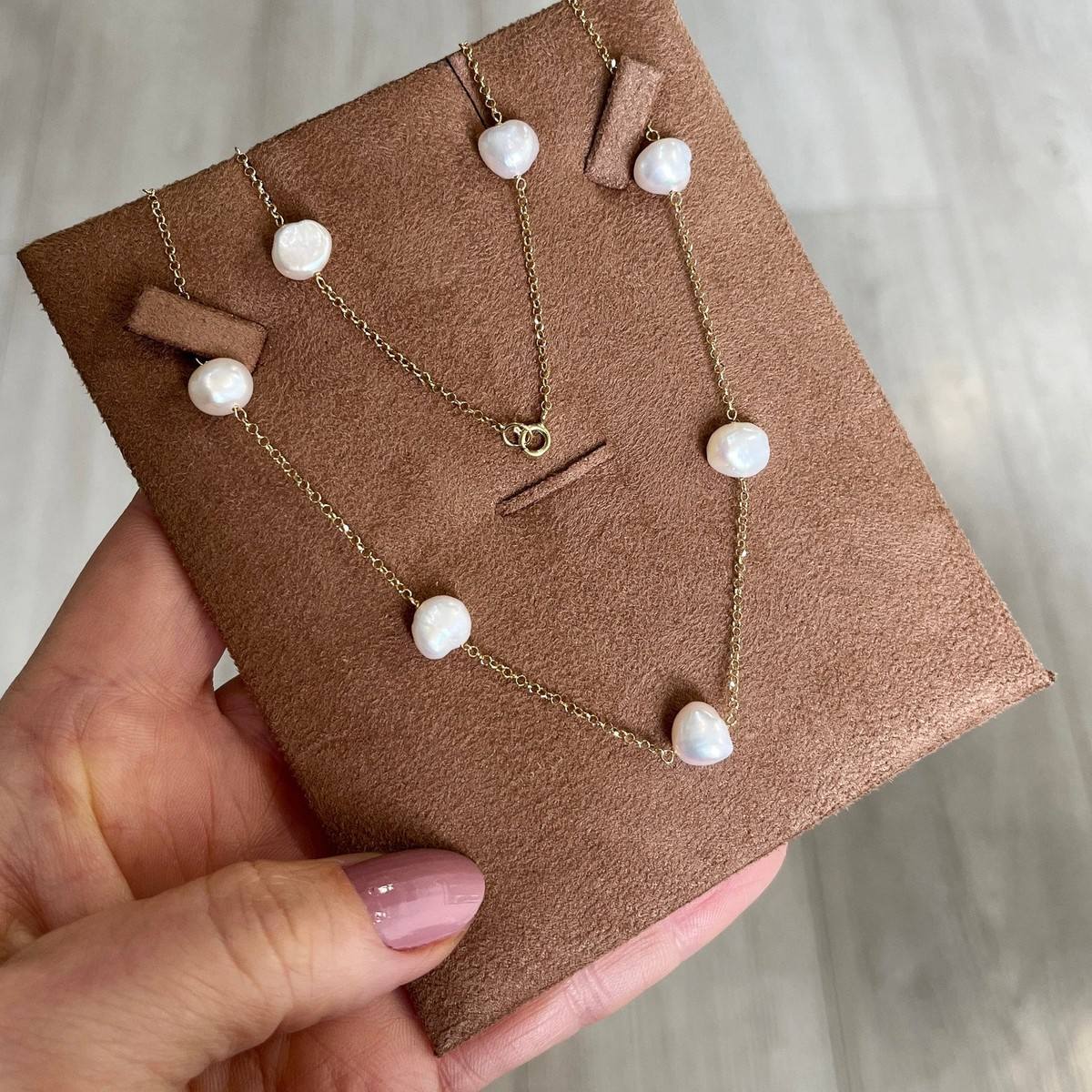 Colar Portuguesa Pérolas Ouro 18k