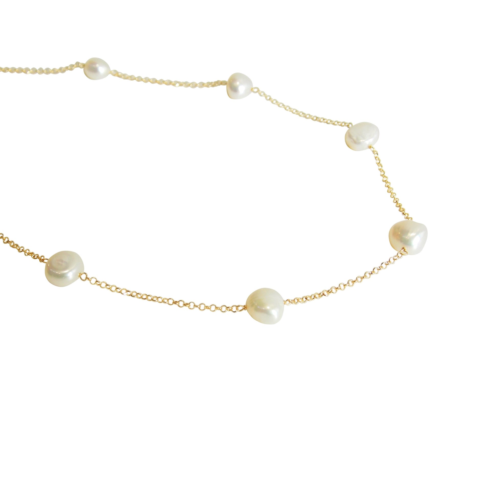 Colar Portuguesa Pérolas Ouro 18k