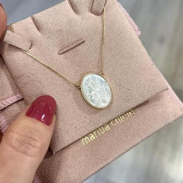 Colar São Jorge Camafeu Ouro 18k