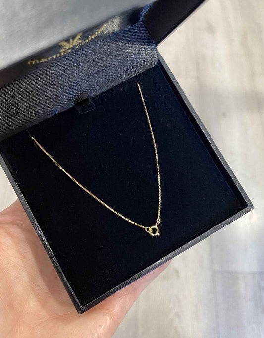 corrente veneziana 0,6mm media no estojo de joia