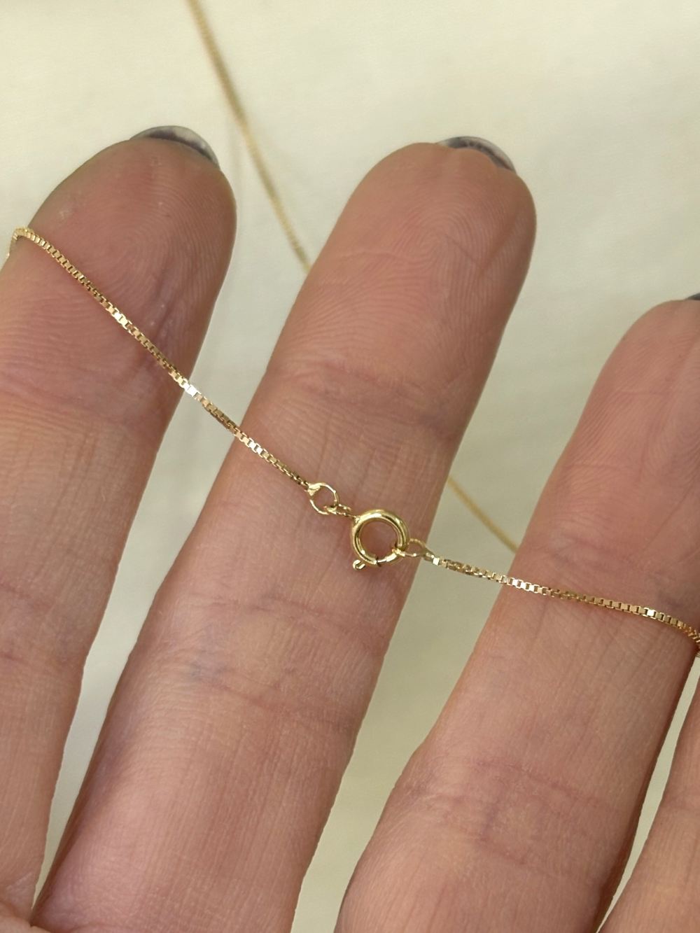 corrente veneziana 0,6mm ouro 18k na mão