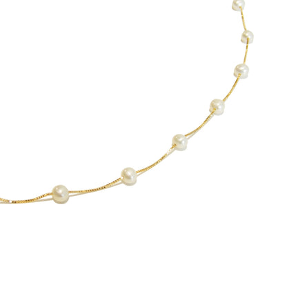 Colar Pérolas Pequenas Ouro 18k