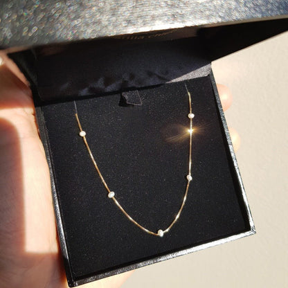 Colar Pérolas Pequeninhas Ouro 18k