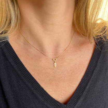 Colar Amor Menina Ouro 18k