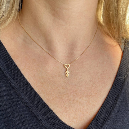 Colar Amor Menina Ouro 18k