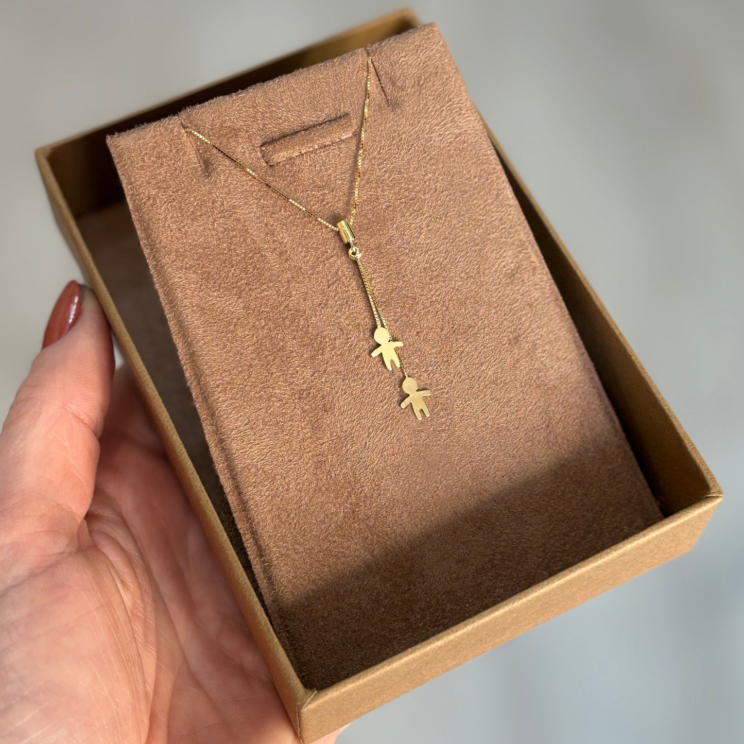 Colar Família Casal Filhos Ouro 18k