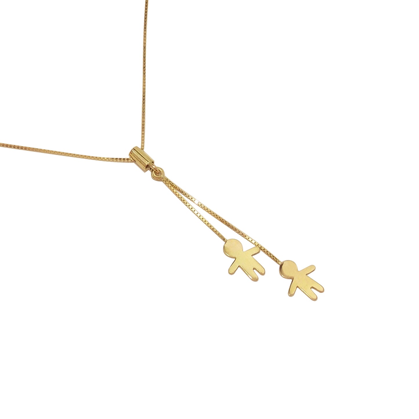 Colar Família Casal Filhos Ouro 18k