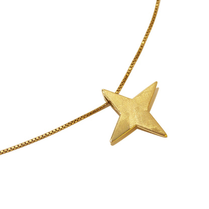 Pingente Estrela 4 Pontas Ouro 18k