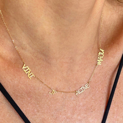 Colar Nome Apelidos Personalizados Ouro 18k
