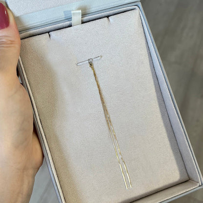 Fios de Brinco Corrente e Palito Ouro 18k