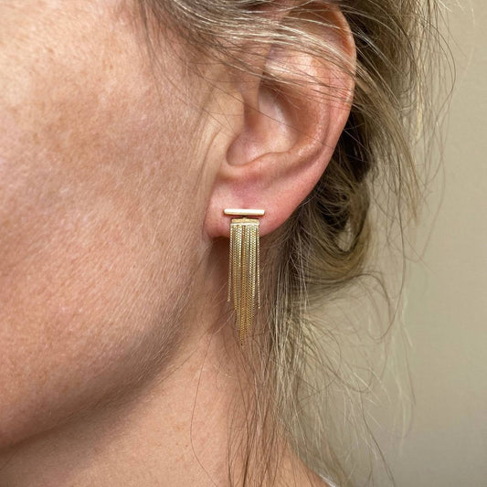 Franja Curta 13 Fios Ouro 18k