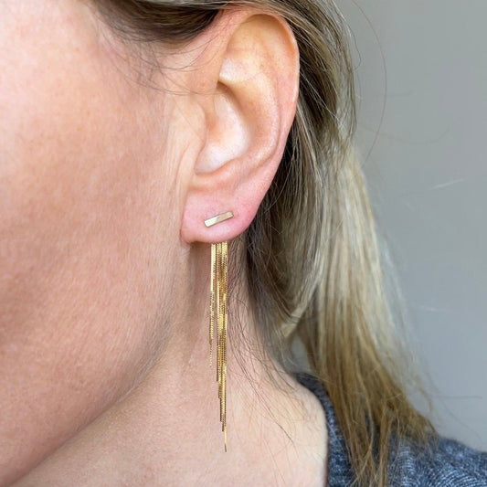 Franja Escadinha 7 Fios Ouro 18k