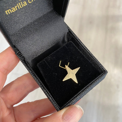 Pingente Estrela 4 Pontas Ouro 18k