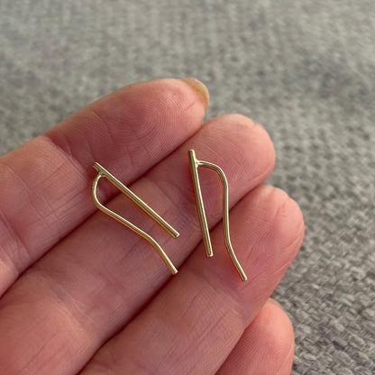 Brinco Earcuff Palito Ouro 18k