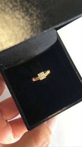 Anel Quadrado Ouro 18k