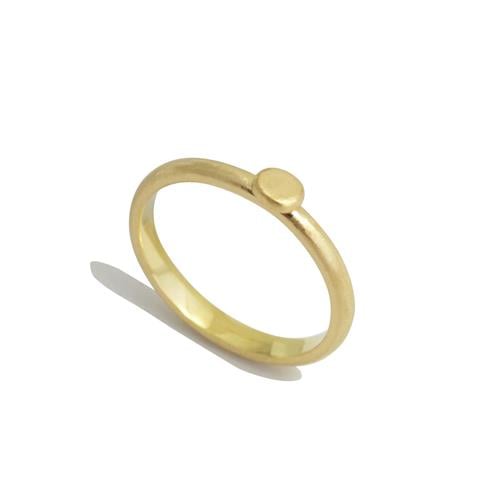 Anel Redondo Fosco Ouro 18k