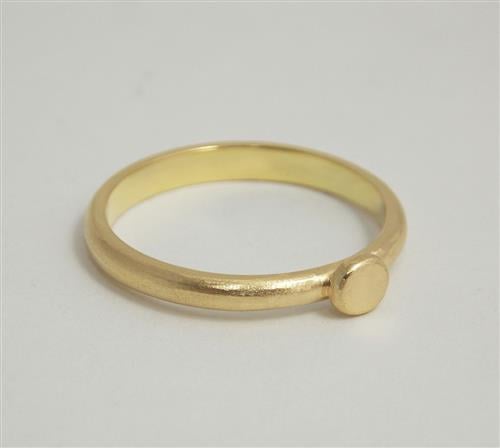 Anel Redondo Fosco Ouro 18k