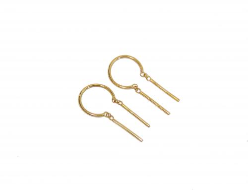 Brinco Argola Palitos Ouro 18k