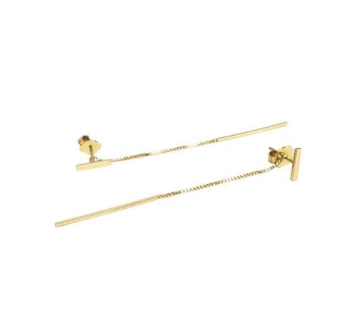 Brinco Barrinhas Ouro 18k