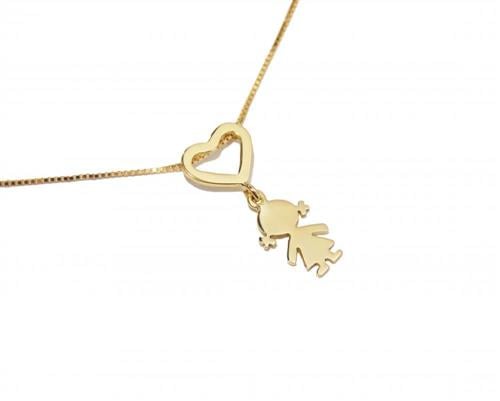 Colar Amor Menina Ouro 18k