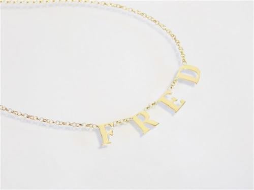 Colar Nome 4 Letras Ouro 18k