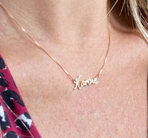 Colar Nome Ouro 18k