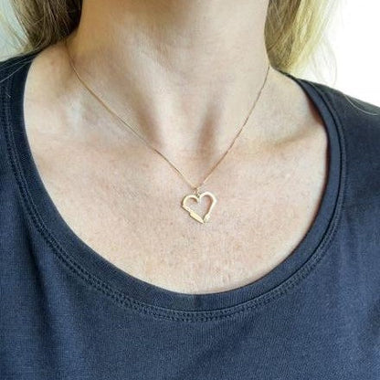 Colar Nutrição Coração Ouro 18k