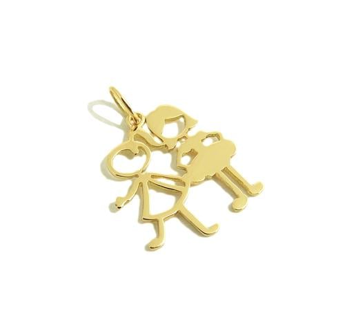 Pingente 2 Meninas Ouro 18k