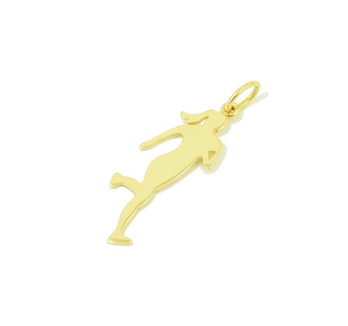 Pingente Corredora Ouro 18k