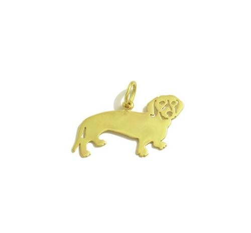 Pingente Salsicha Dachshund Ouro 18k