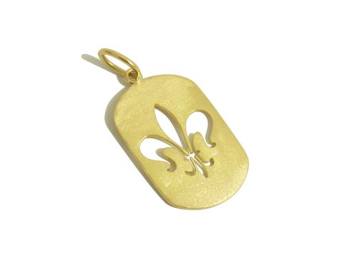 Pingente Flor de Lis Ouro 18k