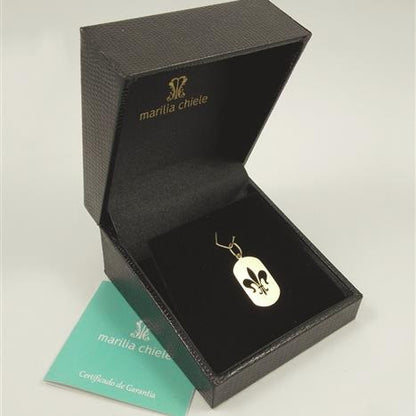 Pingente Flor de Lis Ouro 18k