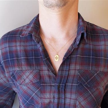 Pingente Flor de Lis Ouro 18k