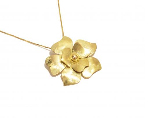 Pingente Flor Ouro 18K