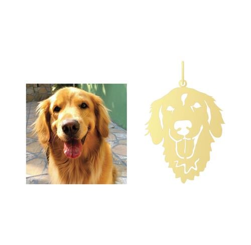 Pingente Pet Golden Retriever Ouro 18k